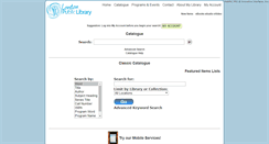 Desktop Screenshot of catalogue.londonpubliclibrary.ca