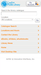Mobile Screenshot of catalogue.londonpubliclibrary.ca